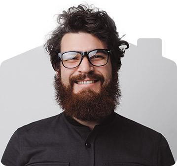 Bearded man with glasses